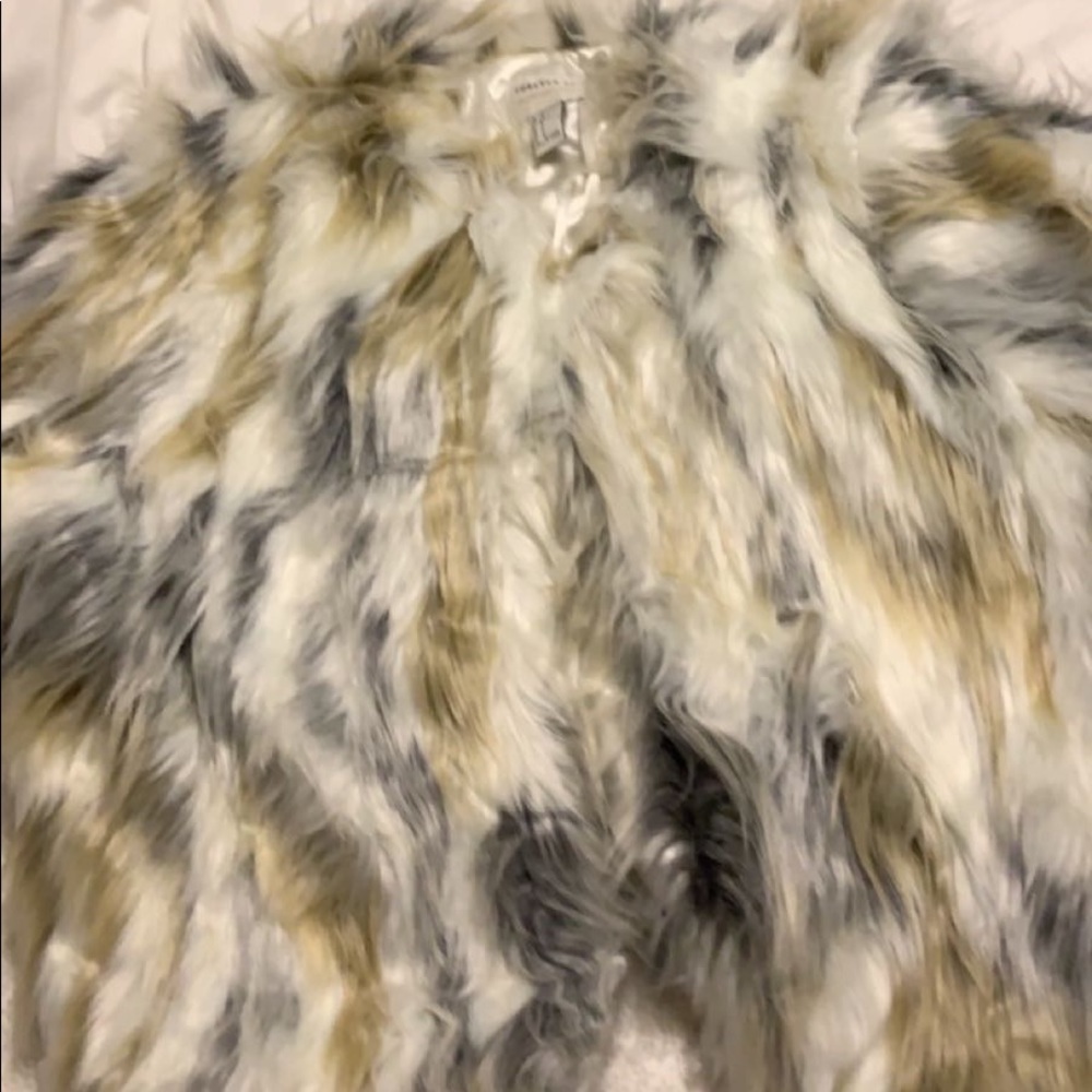 Cropped fur jacket